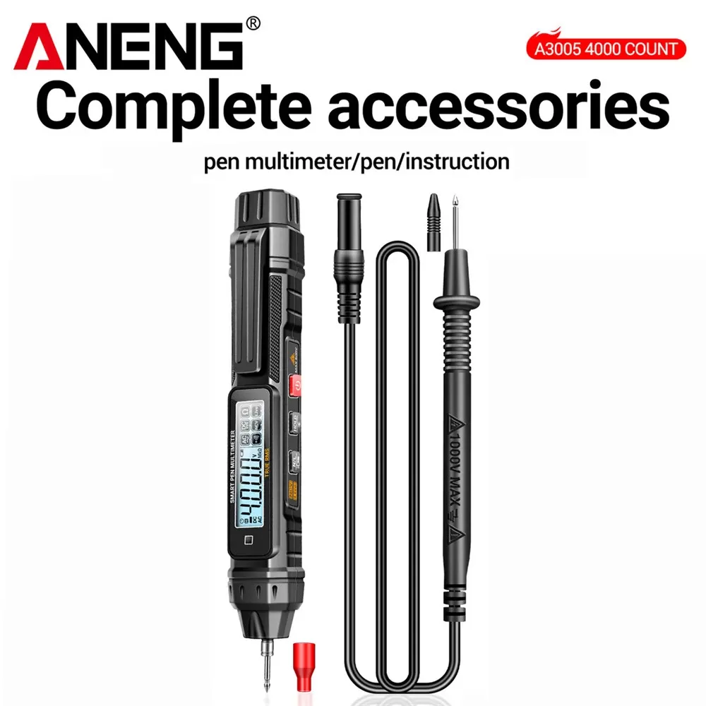 ANENG A3005 Pen Multimeter AC/DC Voltage Ohm Tester 4000 Counts ...