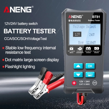 ANENG BT81 Car / Motorcycle Battery Tester 12V / 24V Tool ANENG BT81 Car / Motorcycle Battery Tester 12V / 24V Tool